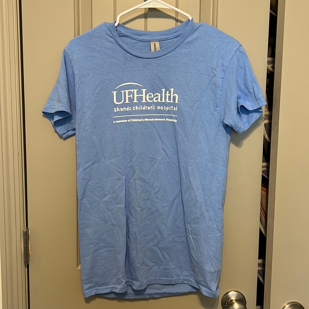 UF Health Shand’s children’s hospital blue short sleeve t-shirt